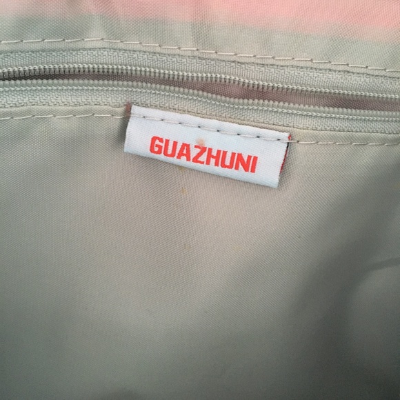 Guazhuni Cross Body Shoulder Bag Dark Fuschia Pink Top Zipper Outer Pocket - Picture 9 of 9